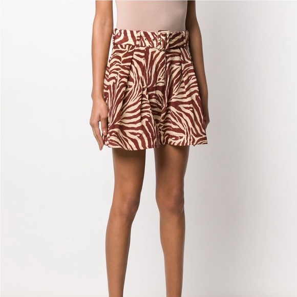 ZIMMERMANN Zebra Printed Silk Shorts - Picture 2 of 8